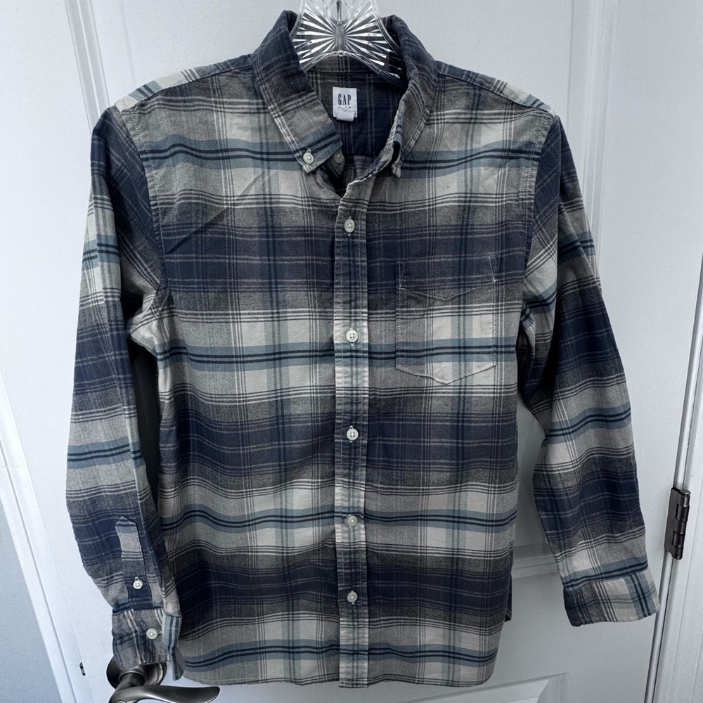 Gap kids button down plaid shirt size XL(12)